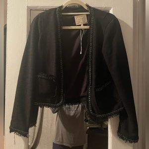 Rebecca Taylor Chain Tweed Blazer